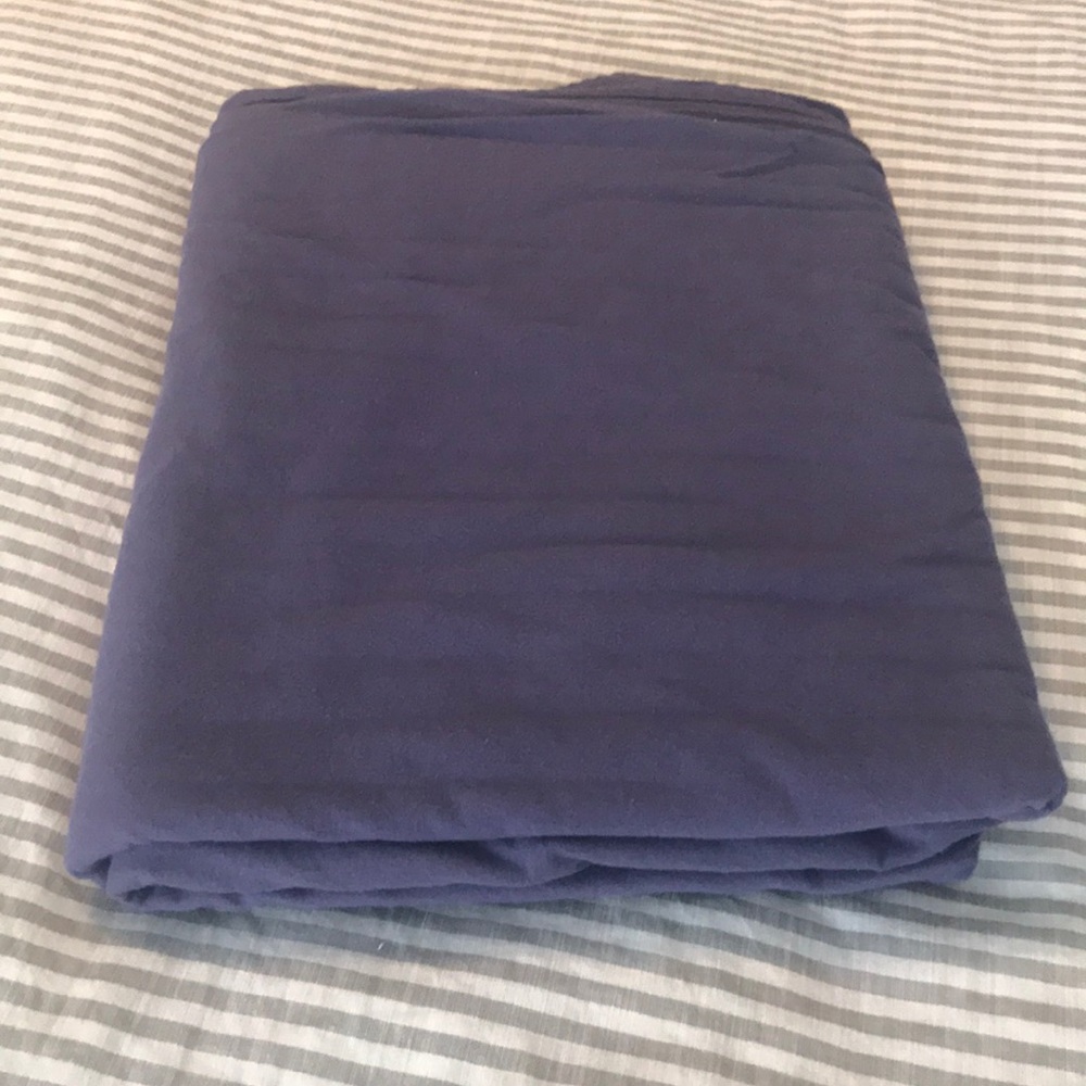 LLBean flannel twin flat sheet.  Purple